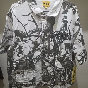 Men's  Gftd La White / Gray Camouflage Jacket